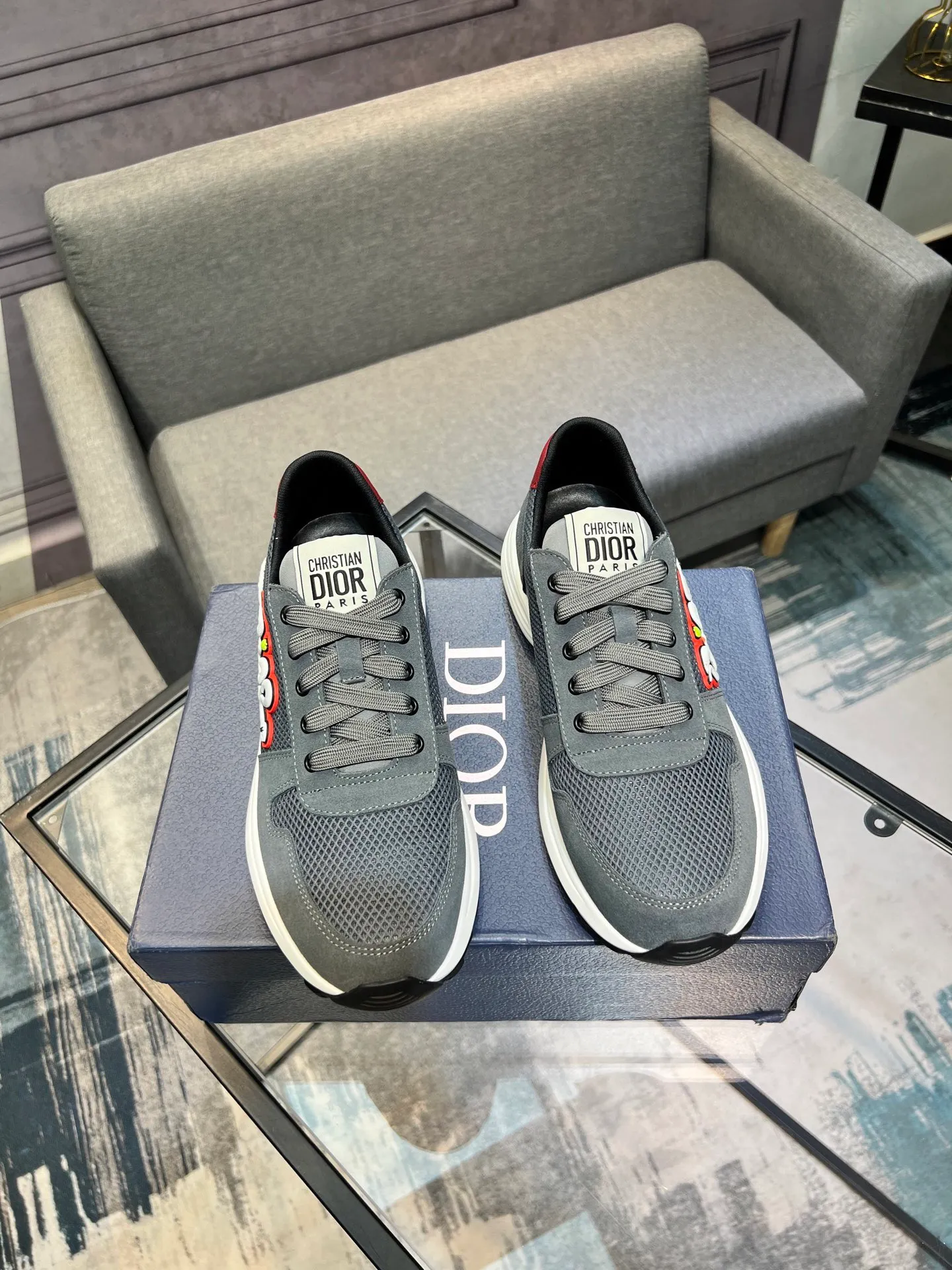 Men's shoes 💰420 [Dior] popular men's shoes, imported mesh splicing material, really inside. Original sole provided by the original factory, 38-45 (45 customized, non-refundable)